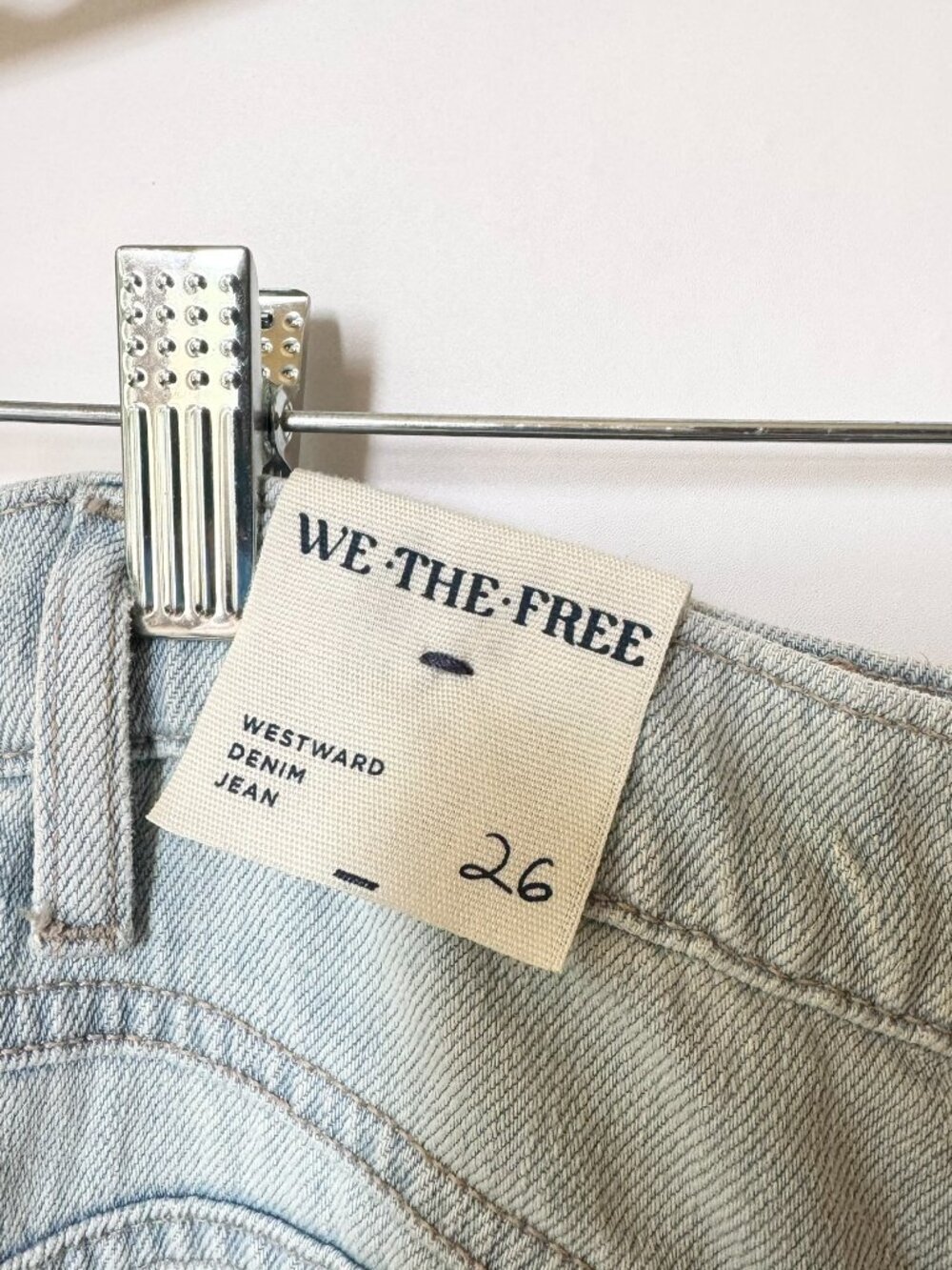 NWT Free People Westward Demi Barrel Jeans Light Blue 26 - Picture 7 of 14